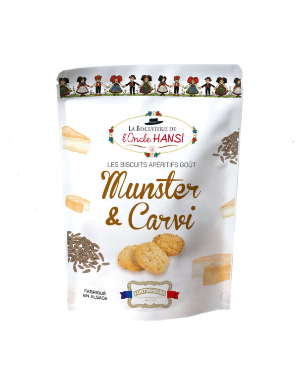 Biscuits apéro - Goût Munster DODIN / Carvi - 150g